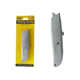 96 Wholesale Silver Retractable Utility Knife