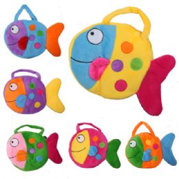 36 Wholesale Kids Fish Bag Assorted Color