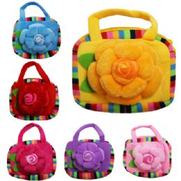 36 Wholesale Kids Flower Bag Assorted Color