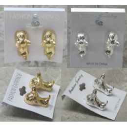 96 Pieces Silver And GolD-Tone Post Earrings. - Earrings