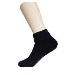 120 Wholesale Mens Diabetic Ankle Socks Black Size 10-13