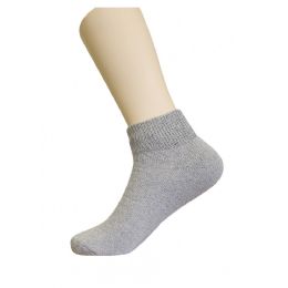 120 Units of Men's Diabetic Ankle Socks Gray Size 10-13 - Men's Diabetic Socks
