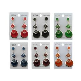 36 Pairs Dangle Earrings With Three Charms - Earrings