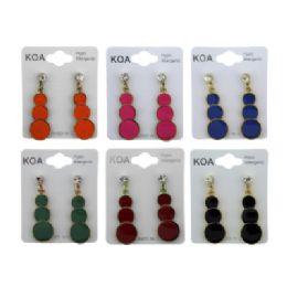 96 Pieces Dangle Earrings With Three Circles Attached To Each Other In An Ascending Line - Earrings