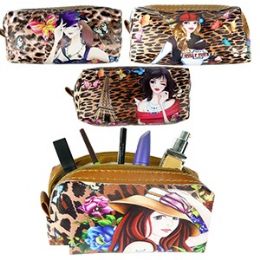 120 Pieces Cheetah Girl Makeup Bags. - Cosmetic Cases