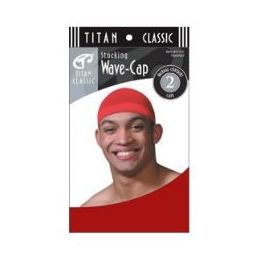 48 of 2 Pack Stocking Wave Cap Red