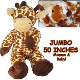 2 Wholesale Jumbo Plush Cuddle Giraffe W/ Baby.