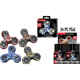 24 Wholesale Camo Assorted Graphic Spinners