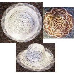24 Wholesale Wholesale Lady Sun Hat With Silver Highlight