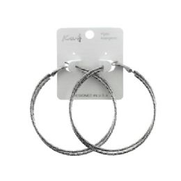 96 Pieces Double Ring Hoop Earrings Loosely Twisted Together - Earrings