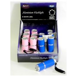 48 Pieces 9 White Led Flashlight 3.5 In Shock Proof - Flash Lights