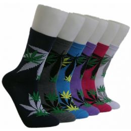 360 Pairs Women's Marijuana Socks - Womens Crew Sock