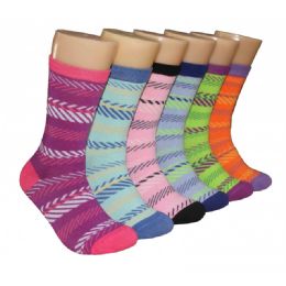 360 Wholesale Women's Herringbone Crew Socks