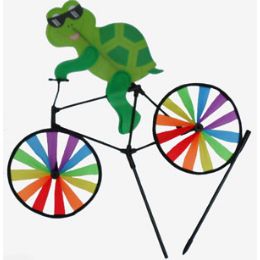 24 Pieces WindmilL-Turtle On Bike - Wind Spinners