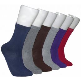 360 Wholesale Women's Everyday Solid Color Crew Socks