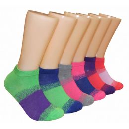 480 Pairs Women's Color Fade Low Cut Ankle Socks - Womens Ankle Sock