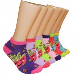 480 Pairs Women's French Fries Low Cut Ankle Socks - Womens Ankle Sock