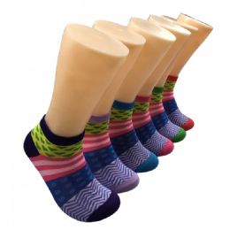 480 Wholesale Women's Mixed Patterns Low Cut Ankle Socks