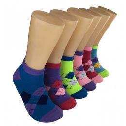480 Pairs Women's Classic Argyle Low Cut Ankle Socks - Womens Ankle Sock