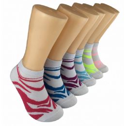 480 Wholesale Women's Printed Low Cut Ankle Socks