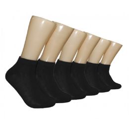 480 Pairs Women's Solid Black Low Cut Ankle Socks - Womens Ankle Sock