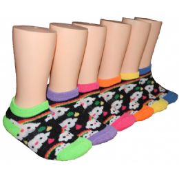 480 Units of Girls Clouds And Rainbows Low Cut Ankle Socks - Girls Ankle Sock