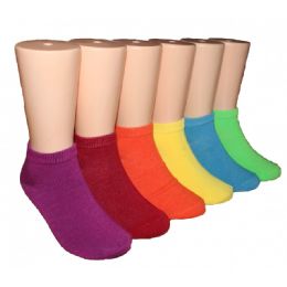 480 Wholesale Girls Solid Colors Low Cut Ankle Socks