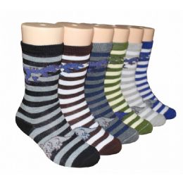 480 of Boys Dino Stripes Crew Socks
