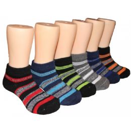 480 Pairs Boys Stripe Low Cut Ankle Socks - Boys Ankle Sock
