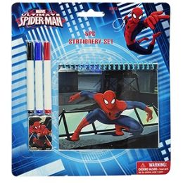 48 Wholesale 5 Piece Spiderman Stationery Sets.