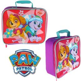12 Wholesale Paw Patrol Soft Lunch Boxes.