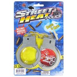 72 Wholesale Street Heat Police Hand Cuffs With Keys.