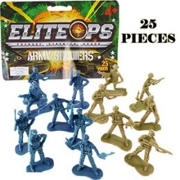 72 Wholesale 25 Piece Elite Ops Army Soldiers.