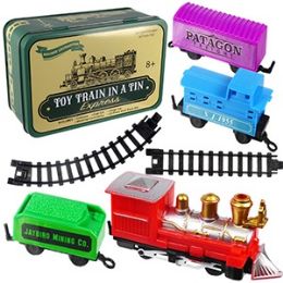 12 Wholesale 16 Piece Toy Trains In Tins.