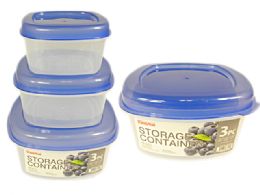 48 Units of 3 Piece Round Food Containers - Food Storage Containers