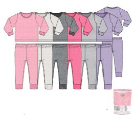 72 Pieces 2T-4t Girls 2 Pc Thermal Sets - Girls Underwear and Pajamas