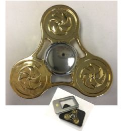 20 Wholesale Fidget Spinner [gold Trispinner/silver Center]