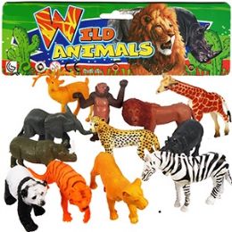 24 Units of 12 Piece Vinly Wild Animal Sets - Animals & Reptiles