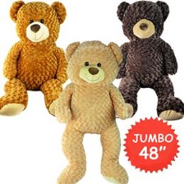 4 Pieces Jumbo Plush Curly Bears. - Plush Toys