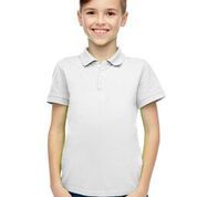 36 Wholesale Boy's Solid Short Sleeve Polo In White Size 18