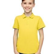 36 Wholesale Boy's Solid Short Sleeve Polo In Yellow Size 8
