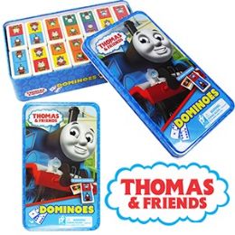8 Pieces Thomas And Friends Domonoes In A Tin. - Dominoes & Chess