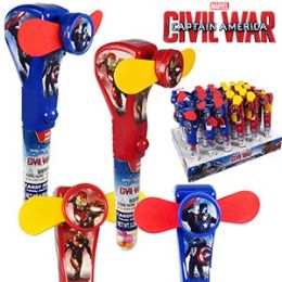 24 Wholesale Captain America: Civil War Candy Fans.