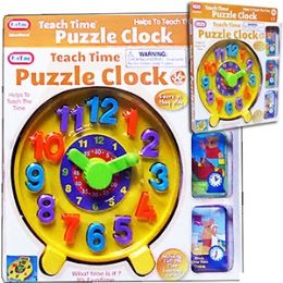12 Wholesale Teach Time Puzzle Clocks