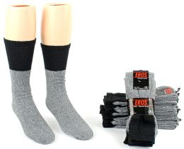 24 Units of Men's Thermal Tube Boot Socks - Size 10-13 - Mens Thermal Sock