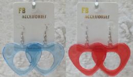 36 Pieces Silver Tone French Hook Heart Earrings - Earrings