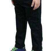24 Pieces Boy's Solid Flat Front School Pants In Black Assorted Sizes 4-7 - Boys School Uniform Pants