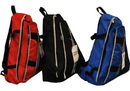 24 Pieces One Strap Backpack In Red - Backpacks