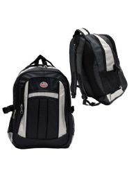 12 Pieces 19" Deluxe Laptop BackpacK-Gray/black - Backpacks