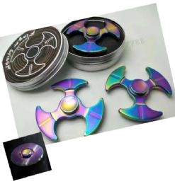 20 Wholesale Metal Fidget SpinneR--Metal Rainbow With 3 Blade